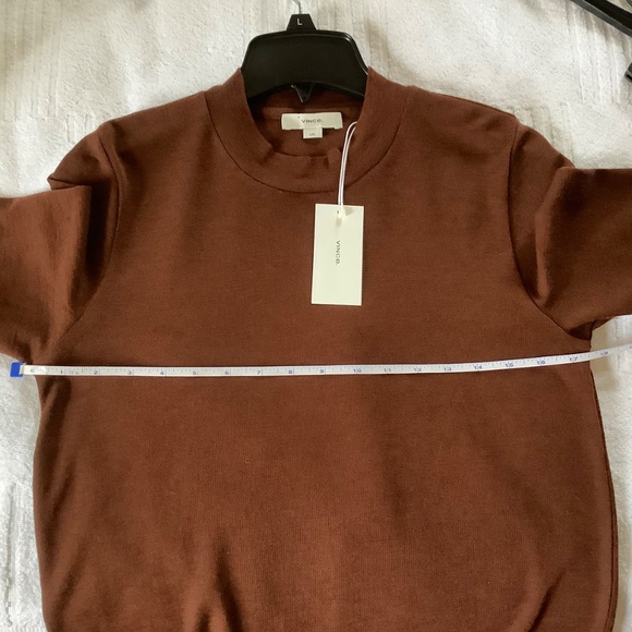 Vince 100% Wool Crew Neck Sweater Brown SZ L - Picture 11 of 15